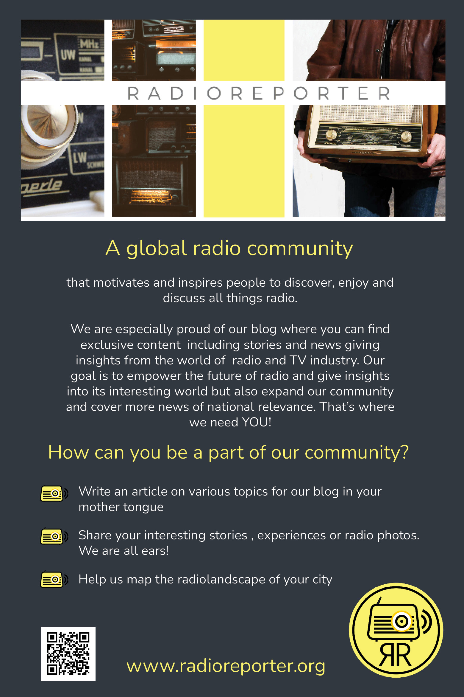 Advertisement from Radio Reporter, the Radio Blog with all the news